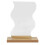 Acrylic Desktop Makeup Mirror Irregular Aesthetic with Wooden Base 2