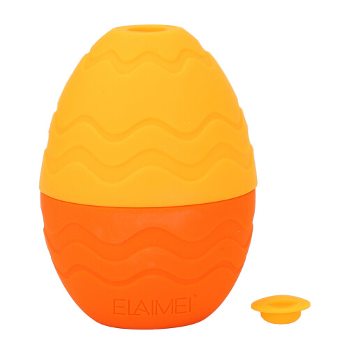 (Orange) Egg Shaped Silicone Ice Roller Eye Relief Orange 1