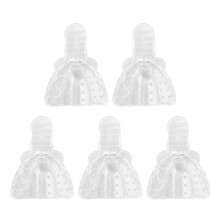 (Upper Teeth) Transparente Einweg-Zahnabdruck-Schalen mit Löchern, 5 Stk.