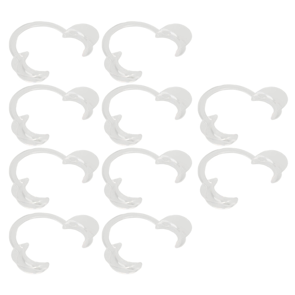 (M) 10pcs Transparent Disposable Cheek Retractor Dental Mouth Opener M