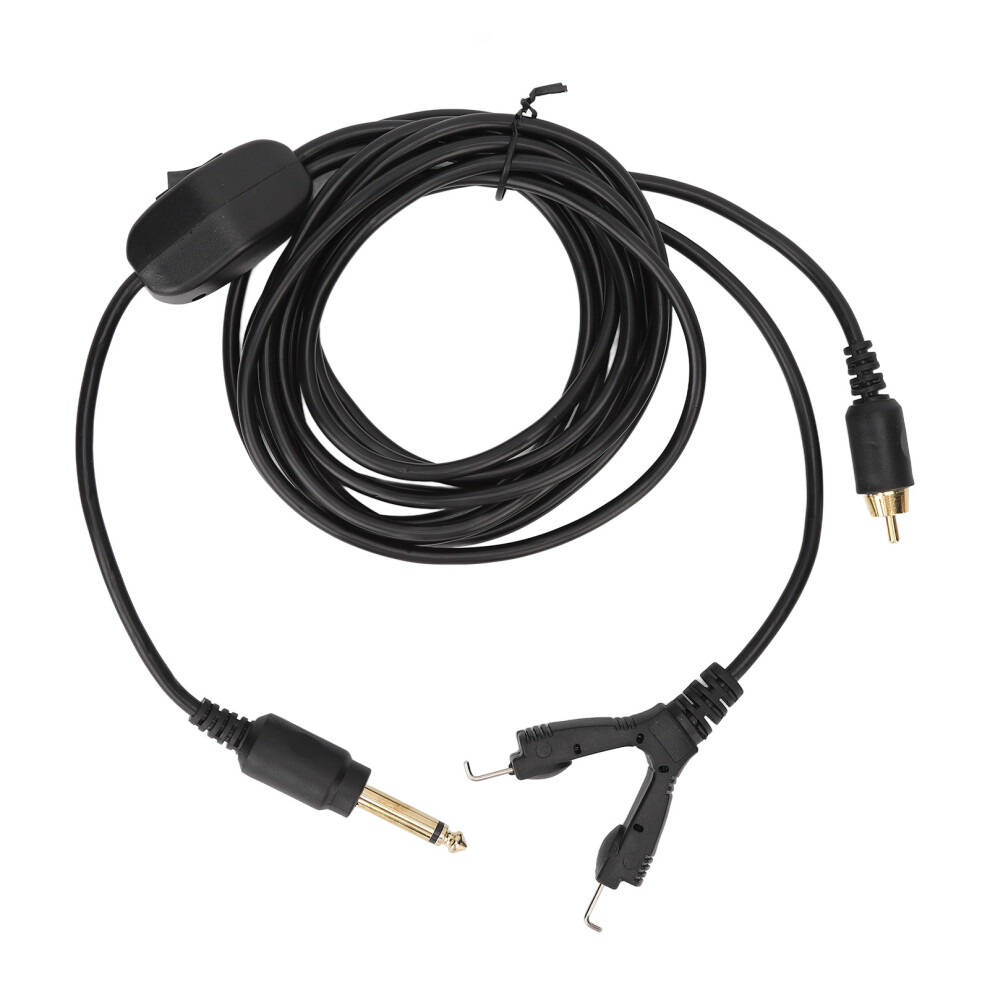 RCA Tattoo Clip Cord 2m 6.35mm Male RCA Hook 2 Core