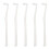(White) 5x Soft Tuft Toothbrush Orthodontic Patients 5