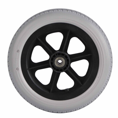 (30cm/12in Grey) 12in Polyurethane Rear Wheel Solid Tyre Grey Wheelchair 1