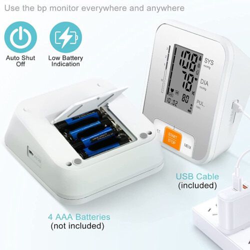 Blutdruckmesser Großes LCD Automatik Arm mit USB-Kabel 2