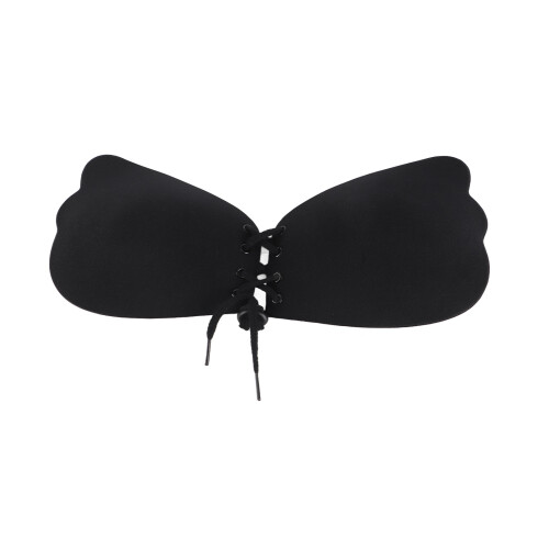 (B Cup) Push Up Sticky Bra Skin Friendly Invisible Silicone Backless C Cup