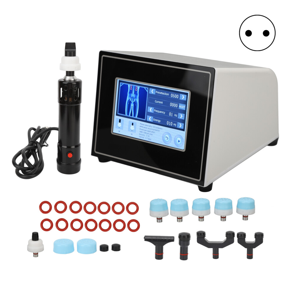 (EU Plug) Shockwave Therapy Machine ED Treatment Adjustable 100-240V Black UK