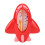 (Red) Baby-Badthermometer, schnell, Flugform, pink 1