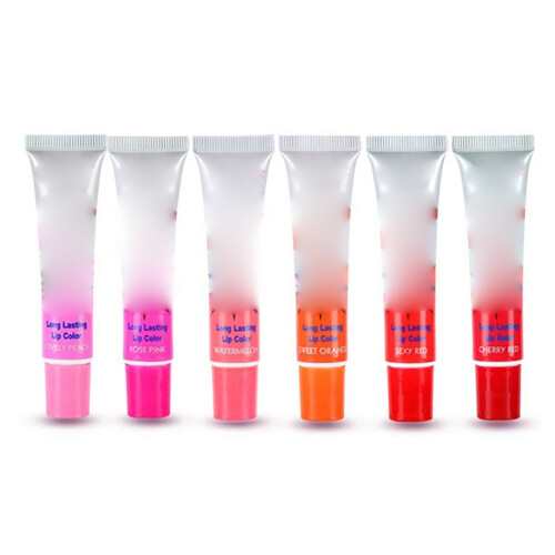 (6 Colors with Box) 6-farbiger wasserfester Lipgloss-Set, Peel-Off, mit Box