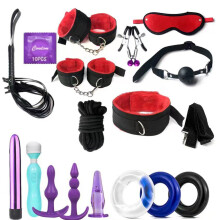 14Pcs Sex Set PU Leather Tying Set for Couples Adult Play