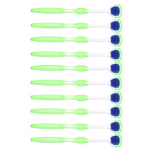 (Green) 10 Raschiettori Lingua Silicone Arancioni