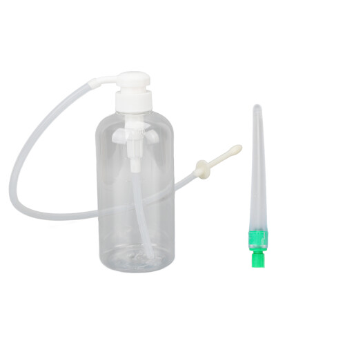(600ml) Vaginaldusche 300ml Silikon, wiederverwendbar mit 2 Düsen