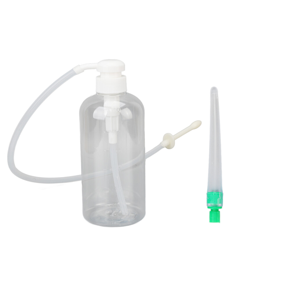 (600ml) Vagina Cleaning Kit 300ml Reusable Silicone Douche with 2 Nozzles