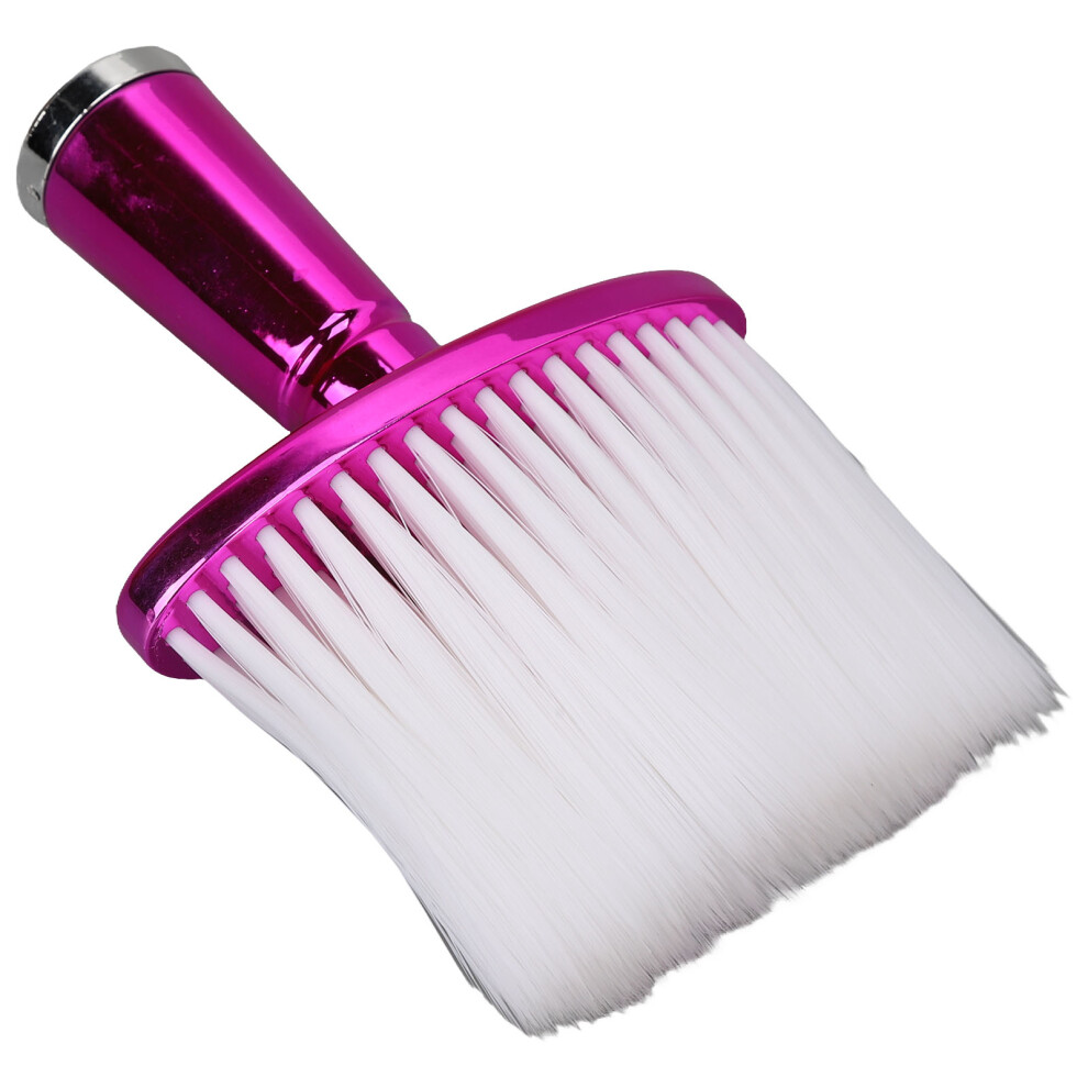 Red Barber Brush Neck Duster Rosy Lightweight Hair Cutting Brush