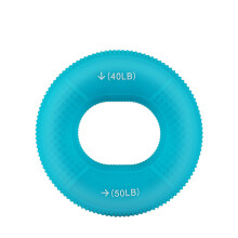 (Blue) Ring-Handtrainer tragbar Silikon Dual-Stärke Fingertraining