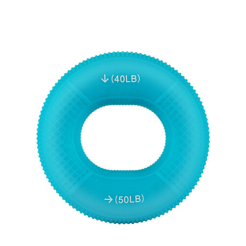 (Blue) Ring-Handtrainer tragbar Silikon Dual-Stärke Fingertraining