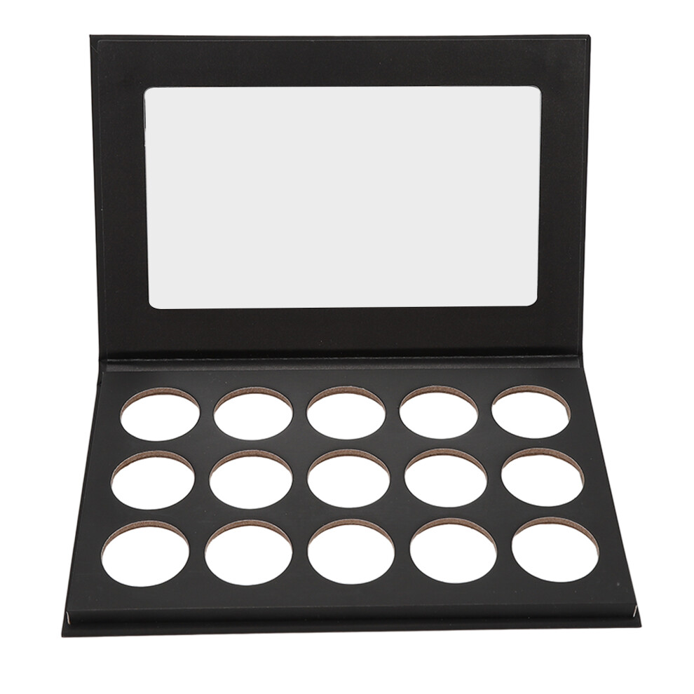 Black Diy Empty Eyeshadow Palette 15 Compartment Makeup Palette