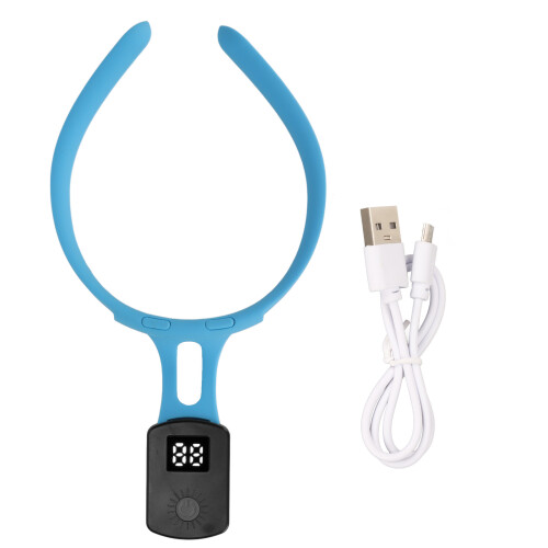 (Blue) Smart Posture Corrector Vibration Reminder Silicone Plastic Pink