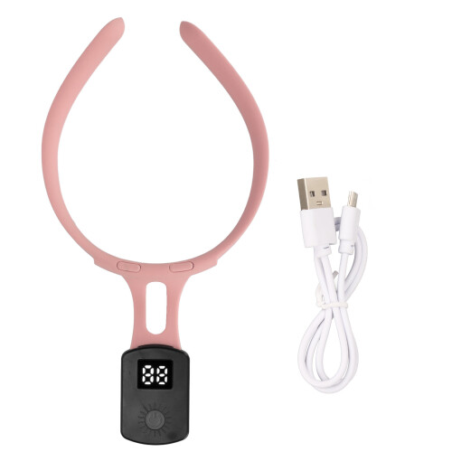 (Pink) Smart Posture Corrector Vibration Reminder Silicone Plastic Pink