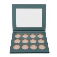 (Green Black) 12-fach leere Lidschattenpalette DIY Make-up lila