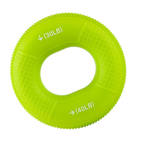 (Green) Ring-Handtrainer tragbar Silikon Dual-Stärke Fingertraining 2