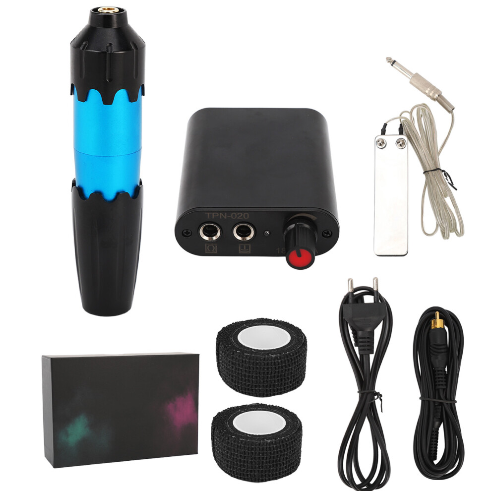 (EU Plug) Rotary Tattoo Pen Kit Liner Shader Multi Purpose 90-265V EU Plug
