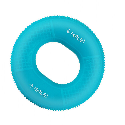 (Blue) Ring-Handtrainer tragbar Silikon Dual-Stärke Fingertraining 1