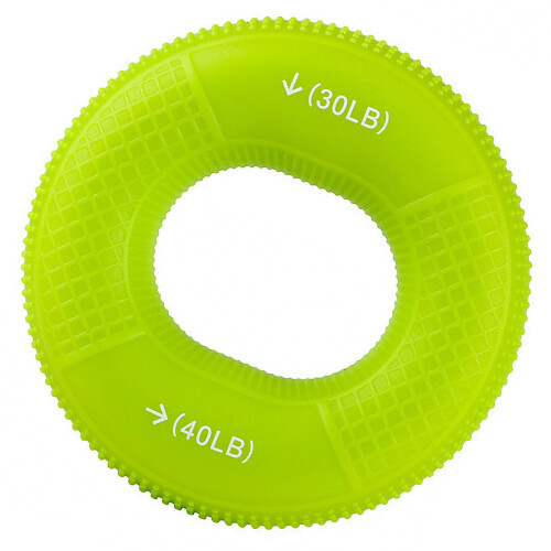 (Green) Ring-Handtrainer tragbar Silikon Dual-Stärke Fingertraining 1