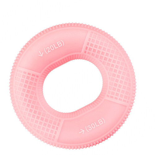 (Pink) Ring-Handtrainer tragbar Silikon Dual-Stärke Fingertraining 1