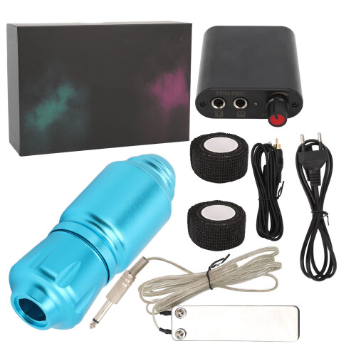 (EU Plug) Tattoo Pen PSU Kit RCA Interface Shader Liner 90-265V EU