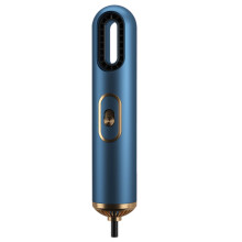 (Blue) Leafless Hair Dryer Low Noise Powerful Motor Double Ion Fast Speed