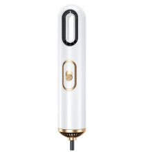(White) Leafless Hair Dryer Low Noise Powerful Motor Double Ion Fast Speed