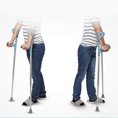 Aluminium Elbow Crutch Portable High Load Forearm Walking Stick 2