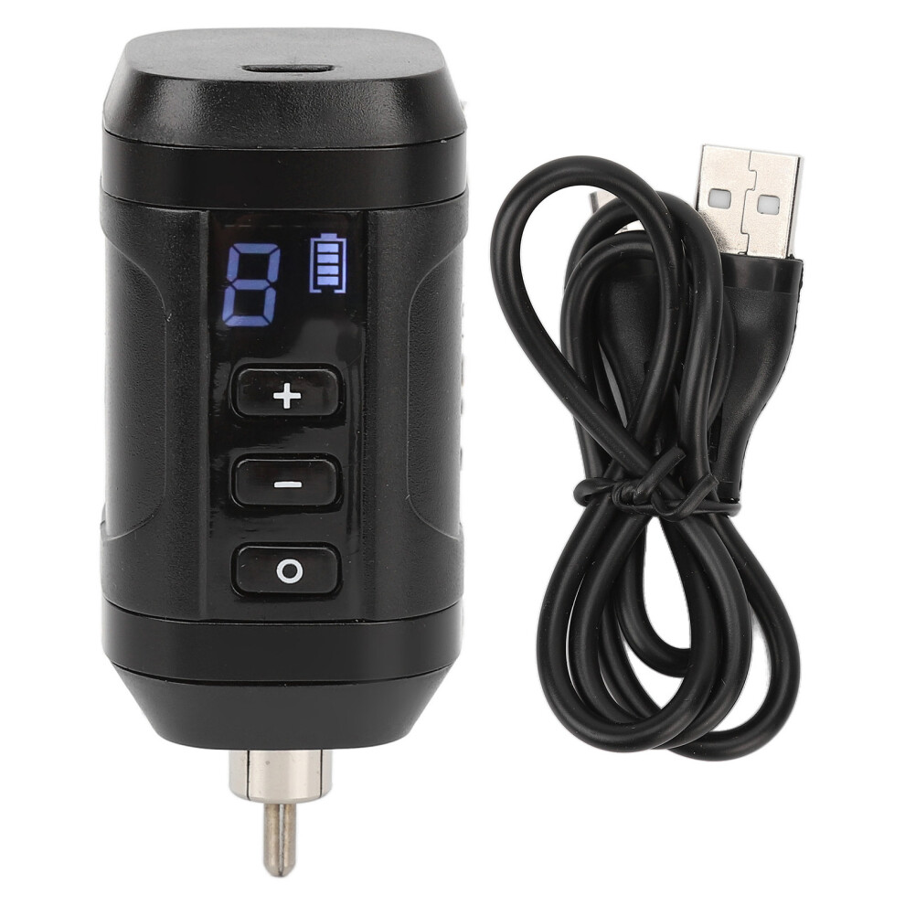 (Black) Rca Tattoo Power Supply Cordless Usb 1800Mah Lcd Adjustable Black 461605526317