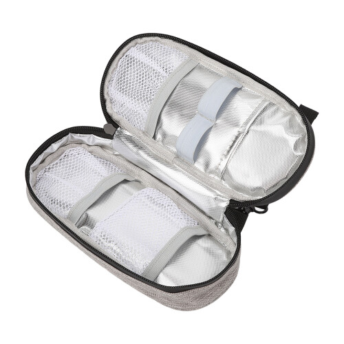 (Grey) Insulin Cooler Bag Cooling Storage Pink 1