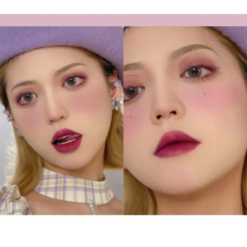 (01) 3x Mini-Matte-Puder Rouge für Mädchen 03 2