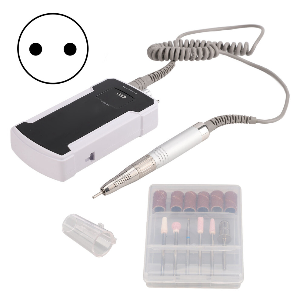 (Eu Plug) Rechargeable Electric Nail Drill Portable Manicure Set 100-240V Eu 461605526409