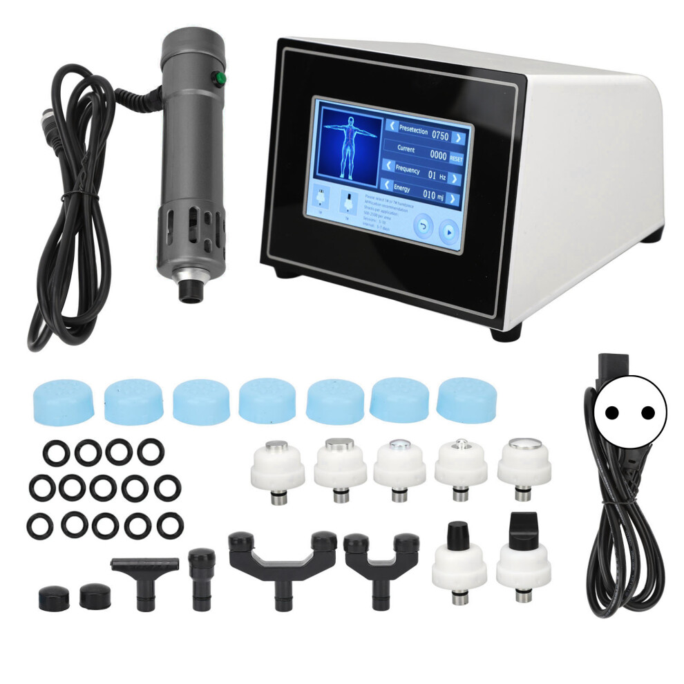 (EU Plug) Shockwave Machine Radial Extracorporeal Shockwave Massager Ebony