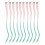 (Pink Gradient Grass Green) 10pcs Rose Purple Gradient Hair Clip Long 1