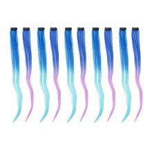 10pcs Colorful Blue-Purple Gradient Hair Extensions