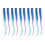 10pcs Colorful Blue-Purple Gradient Hair Extensions 1