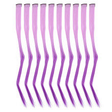 (Gradient Purple) 10 Stufen Haarverlängerung lang gerade rot-pink Cosplay