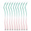 (Pink Gradient Grass Green) 10pcs Rose Purple Gradient Hair Clip Long 4
