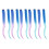 10pcs Colorful Blue-Purple Gradient Hair Extensions 4