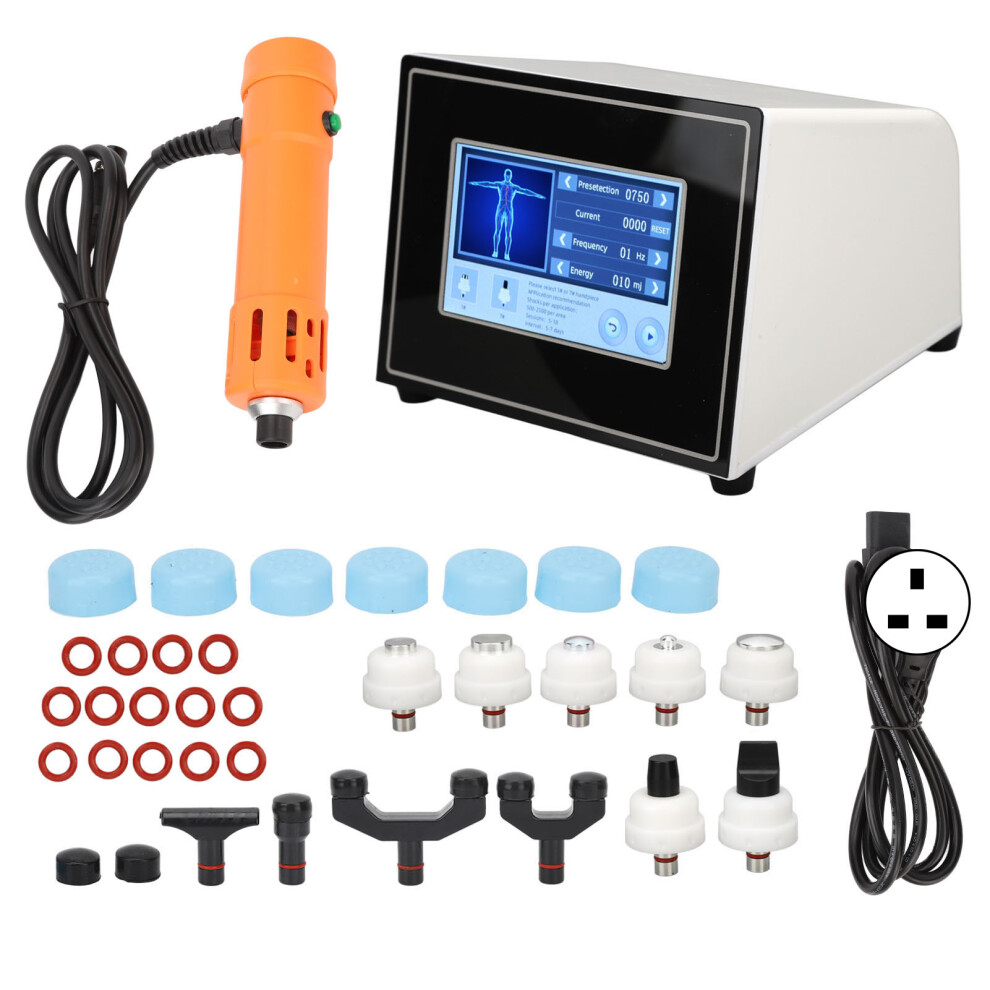 (UK Plug) Shockwave Therapy Machine Soreness Relief ED Orange EU Plug