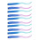 10pcs Colorful Blue-Purple Gradient Hair Extensions 3