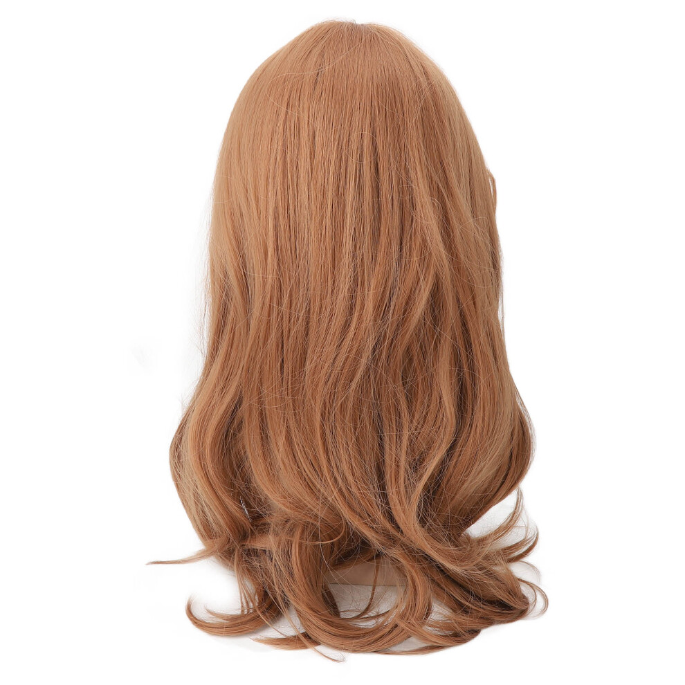 Women Long Wavy Heat Resistant Synthetic Wig with Bang for Halloween