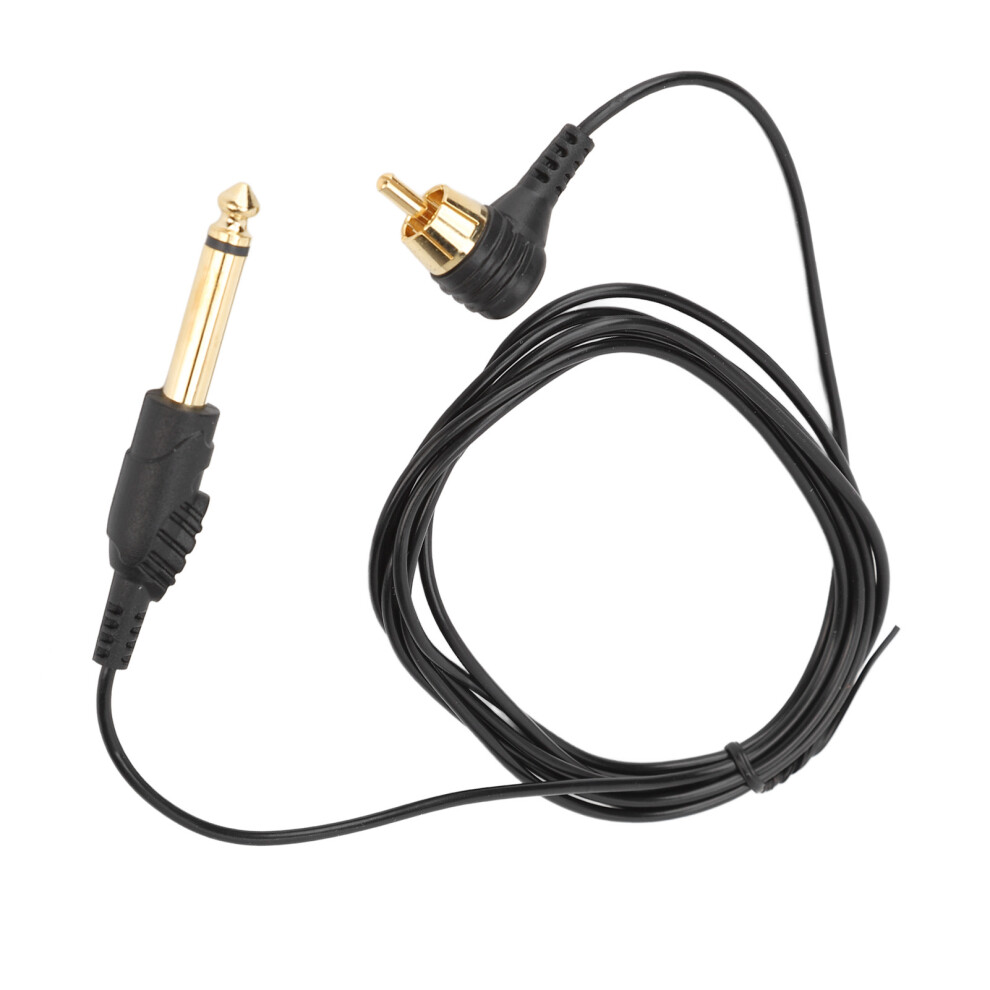 (Right Angle) 6.2ft RCA Tattoo Clip Cord TPE Power Supply for Tattoo Machine