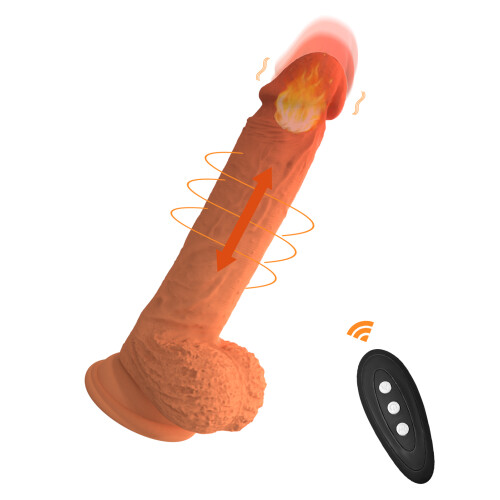 Heating Silicone Dildo, 10 Speeds
