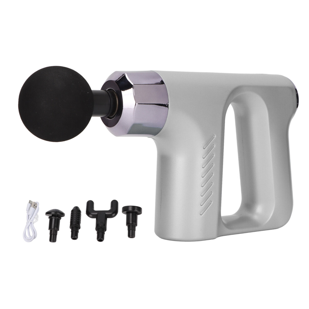 Silver (Silver) Percussion Massage Gun Handheld Vibration Deep Tissue