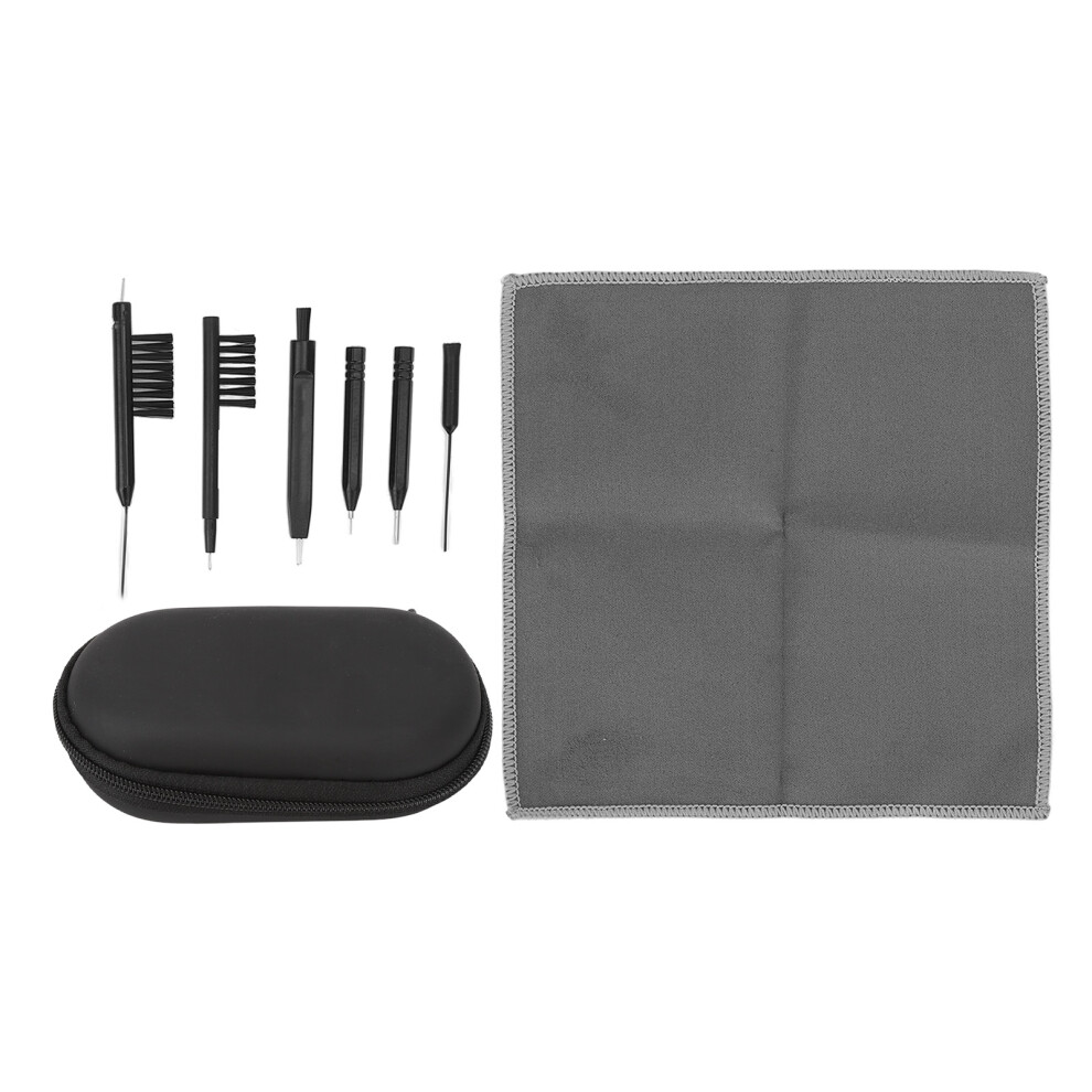 7pcs PU Box Hearing Amplifier Brush Tools Wax Loop Magnet